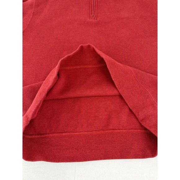 Orvis 1/4 Zip Pullover Sweater Men's Medium Maroon Red Ribbed Knit 100% Cotton - Picture 7 of 13